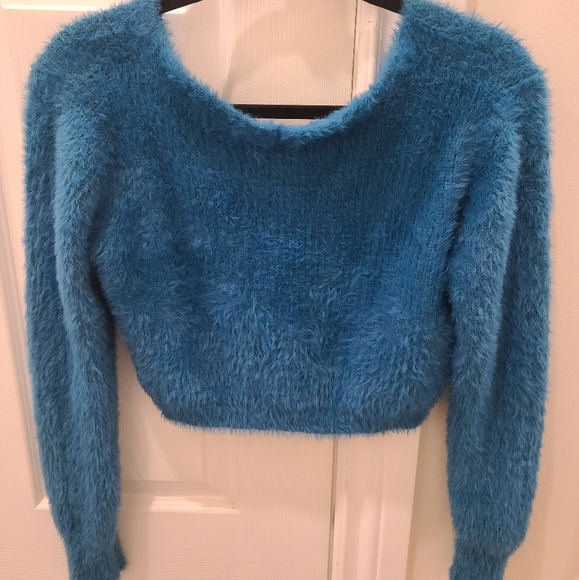 Shein fuzzy cropped cardigan - Picture 2 of 4